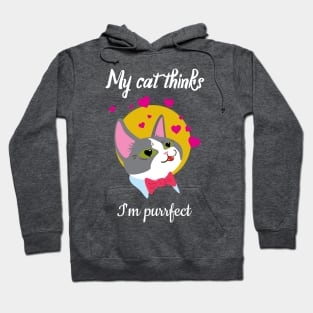 My cat thinks I am perfect Hoodie